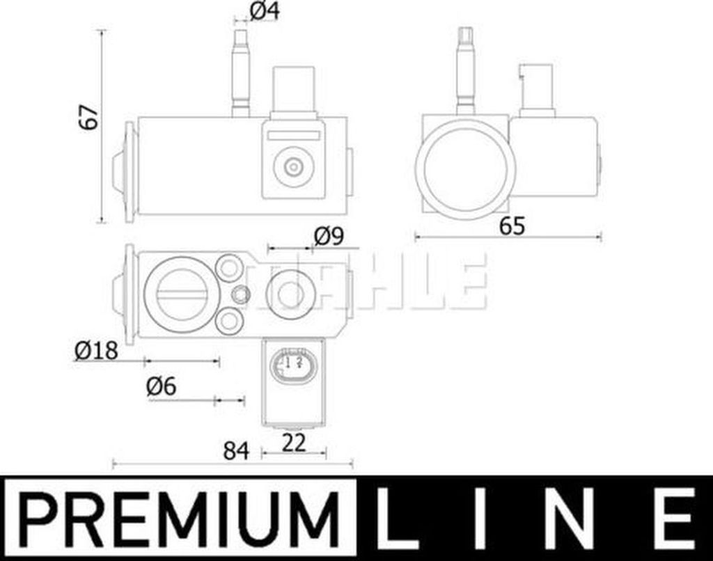 MAHLE Expansionsventil Klimaanlage AVE 144 000P für BMW 5 Touring (G31)