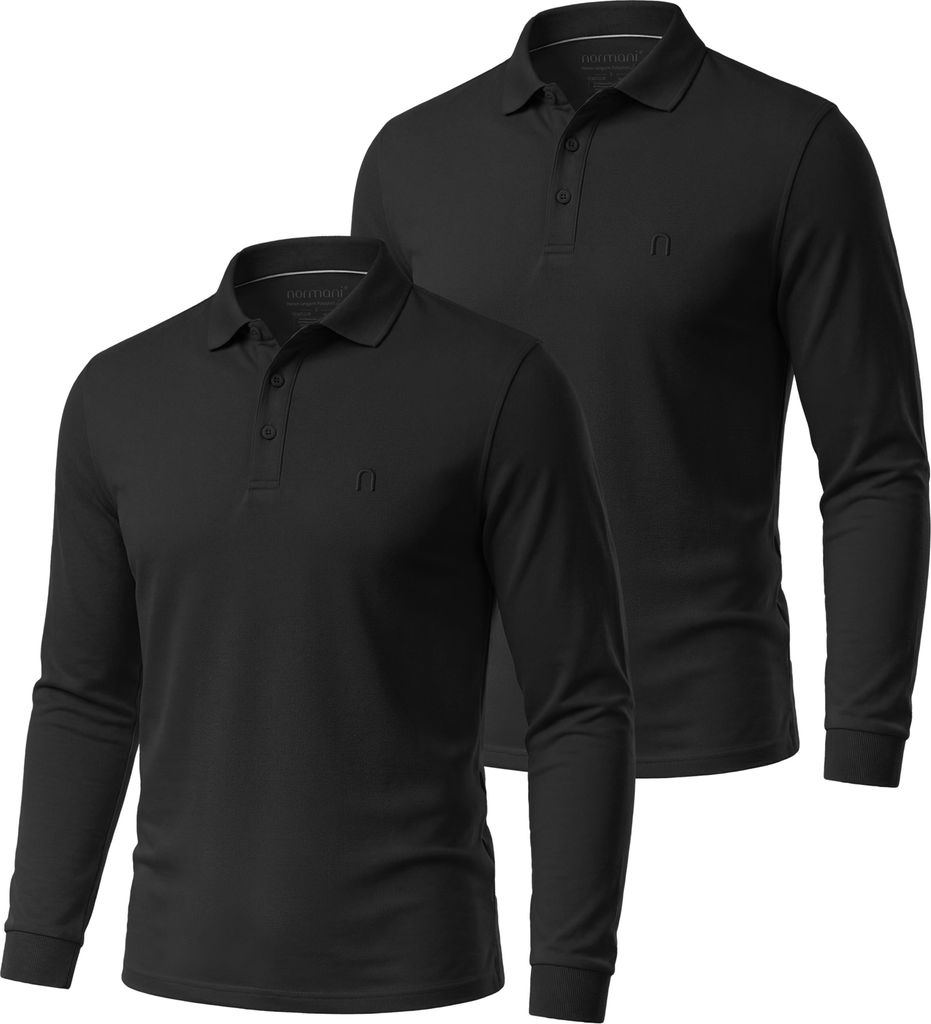 normani 2er Set Herren Langarm Poloshirt