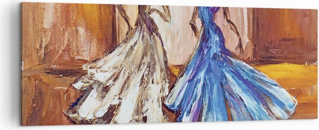 Bild auf Leinwand - Leinwandbild - Einteilig - Frauen Kleider Öl - 140x50cm - Wand Bild - Wanddeko - Wandbilder - Leinwanddruck - Bilder - Wanddek...