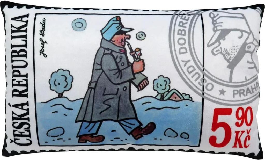 Kissen 30x18cm, Svejk im Winter, Briefmarke
