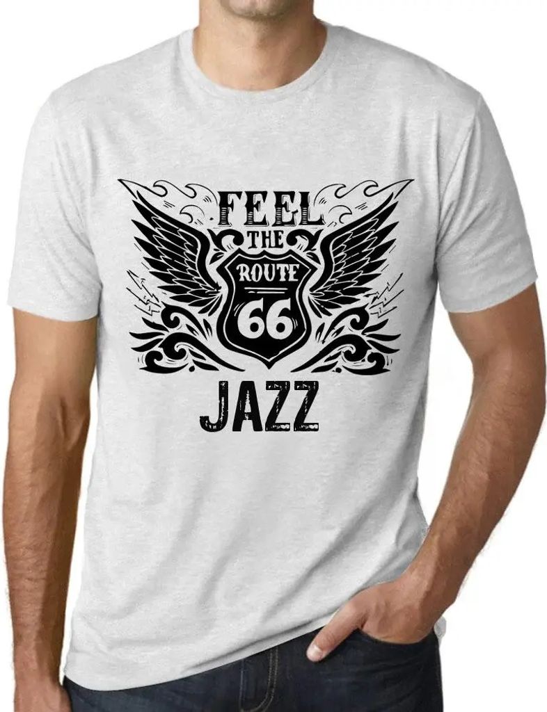 Herren Grafik T-Shirt Spüren Sie den Jazz – Feel The Jazz – Öko-Verantwortlich Vintage Jahrgang Kurzarm Lustige Druck Geburtstag Geschenk Mann