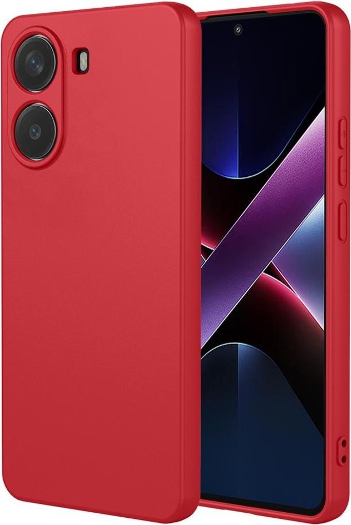 Hülle für Xiaomi Poco X7 Pro - Phonesta Soft Silk Silikon Back Cover - Rot
