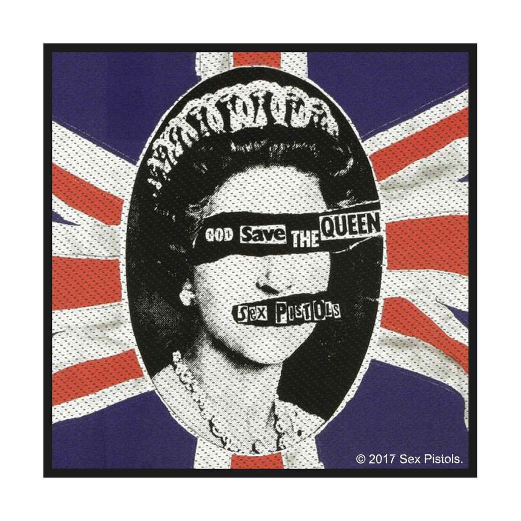 Sex Pistols - Standardgröße - Patch "God Save The Queen" - Polyester RO938 (Einheitsgröße) (Blau/Rot/Schwarz)