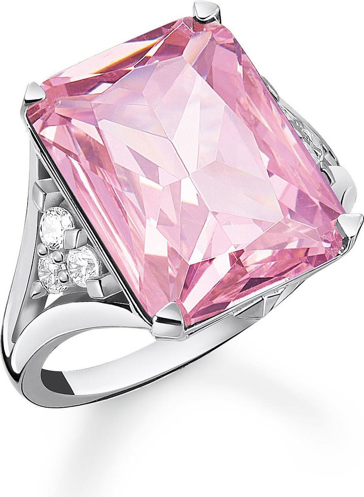 Thomas Sabo Sparkling Pink TR2339-051-9 Damenring, Ringgröße:56