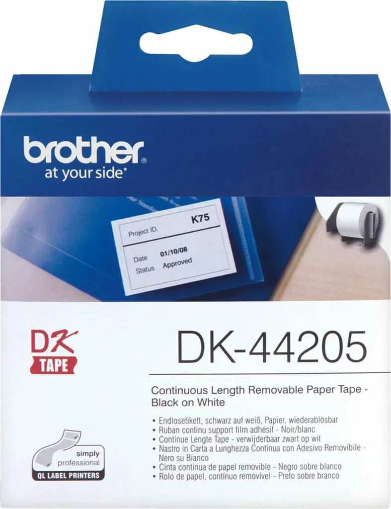 Set 2 Etichette Brother DK-44205 62mm | Organizzazione Casa e Ufficio