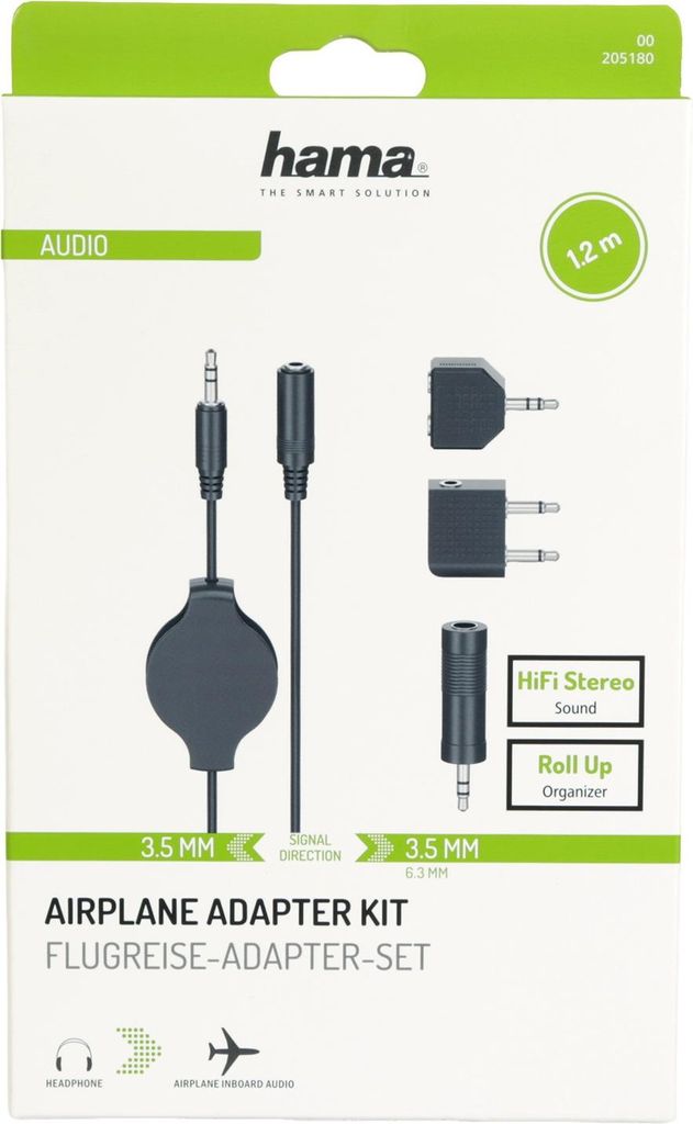 Kit adaptateur de voyage en avion 4 pièces Image du produit 