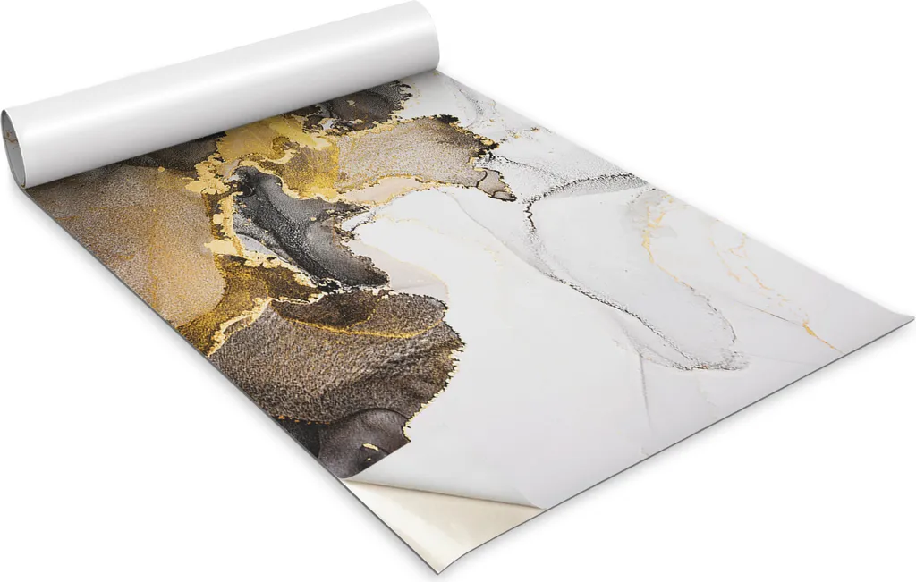 Pellicola autoadesiva per mobili - pellicola decorativa - mobili da tavolo - tagliabile su misura - finto marmo - 100 x 50 cm