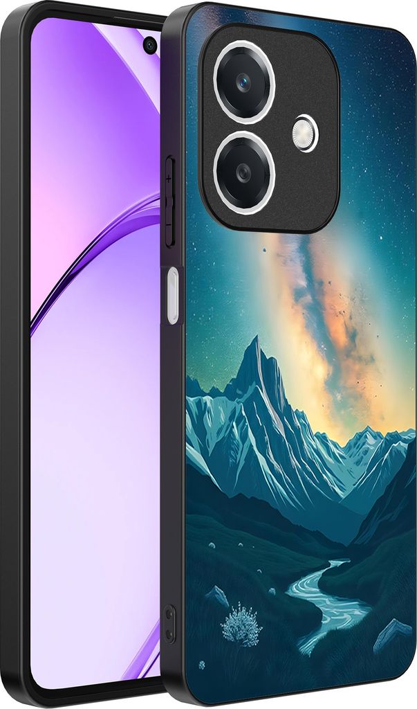 Smartphonica Telefon Fall geeignet für Oppo A3 - A3X mit Sternenhimmel Impressum - TPU Backcover Fall mit Raum und Milkyway Design