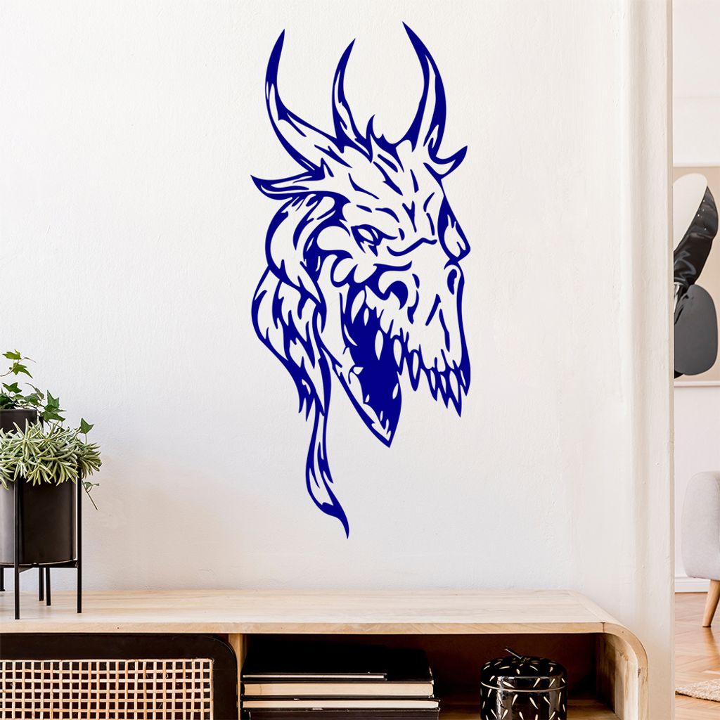 Uralt Drache Wandtattoo in 6 Größen - Wandaufkleber Wall Sticker - Dekoration, Küche, Wohnzimmer, Schlafzimmer, Badezimmer