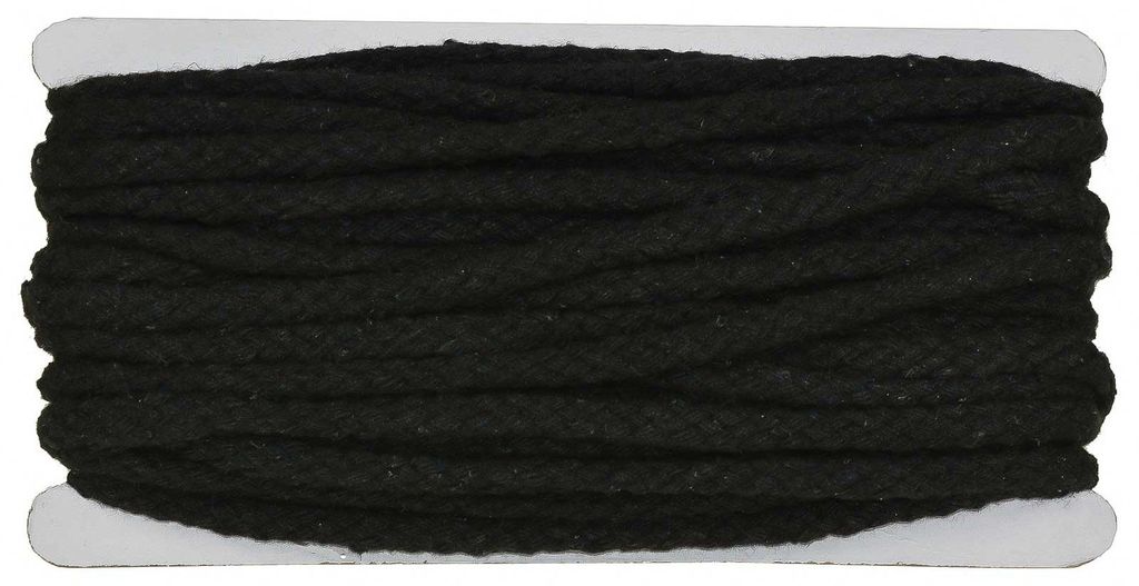 10m Kordel 5-7mm geflochten, schwarz
