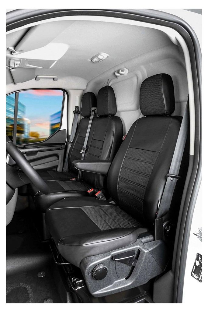 Sitzbezüge für Peugeot Boxer 2006-Heute, Einzelsitzbezug vorne + Doppelbankbezug, Auto Sitzbezüge Set für Van