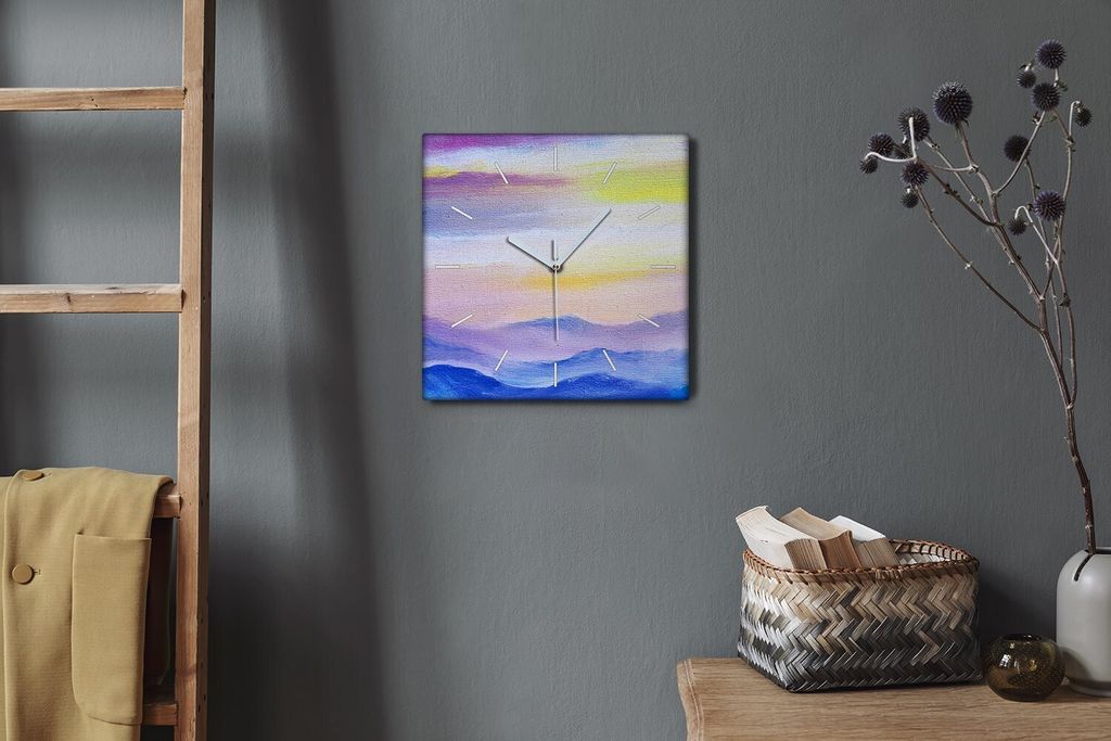 Coloray Hodiny Unikátní 30x30 cm  Tiché hodiny Pro obývací Produktbild 