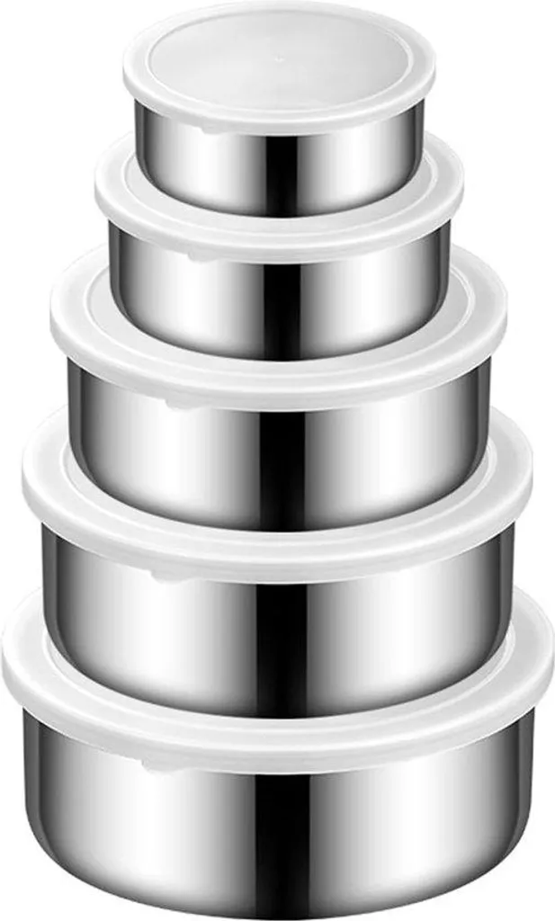 Saladiers gigognes en inox avec couvercle et louche pour gourmets