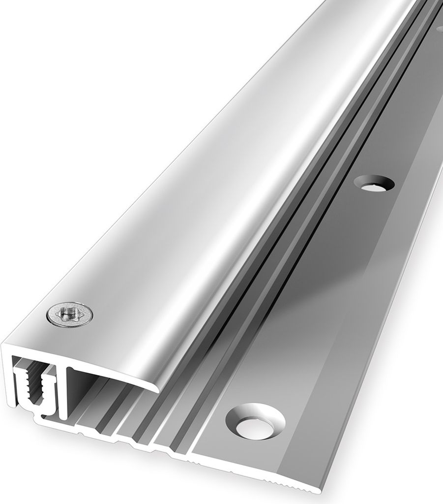 PROVISTON | Ausgleichsprofil | Parkettprofil | Breite: 22 mm | Höhenausgleich: 6.5 - 16 mm | Länge: 1000 mm | Aluminiumprofil | Alu poliert | 1 S...