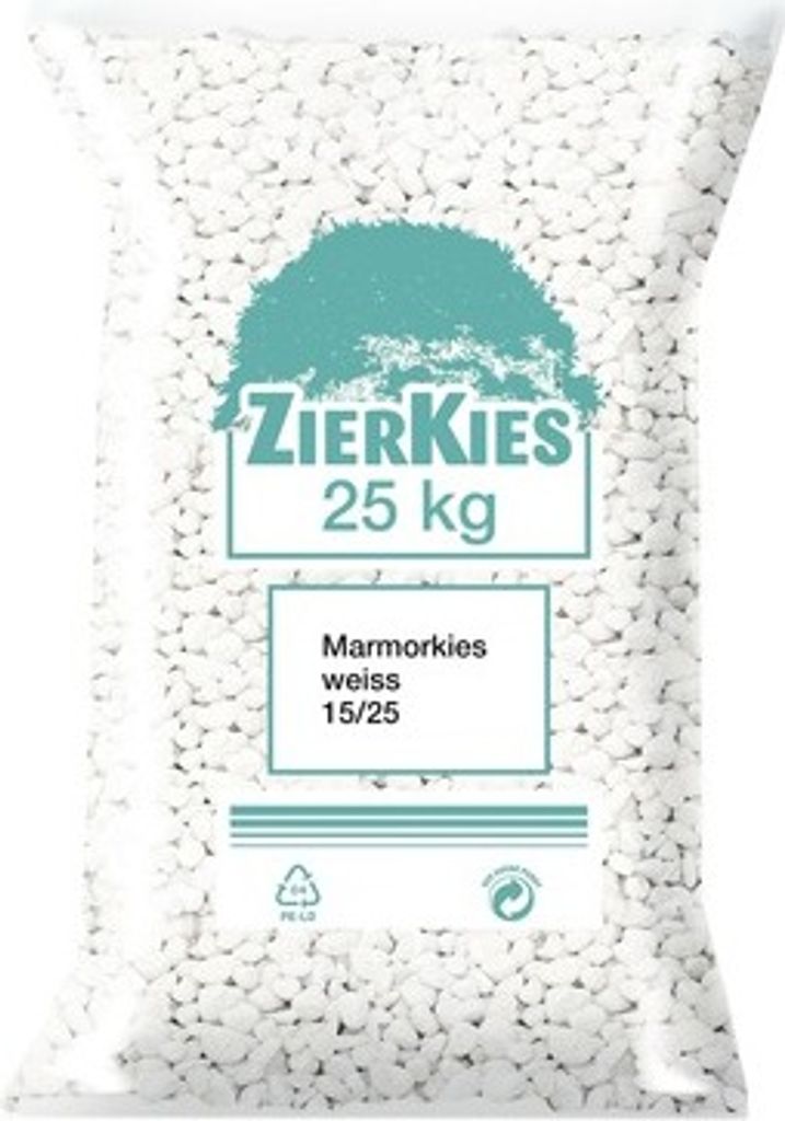 Marmorkies 15-25 mm 25 kg weiß Produktbild 