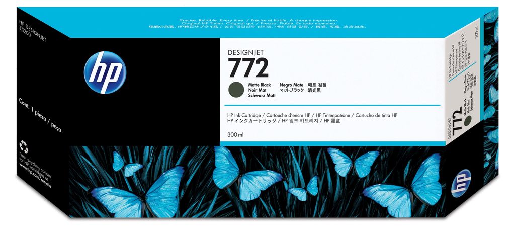 HP 772 Mattschwarz DesignJet Druckerpatrone, 300 ml, HP Produktbild 