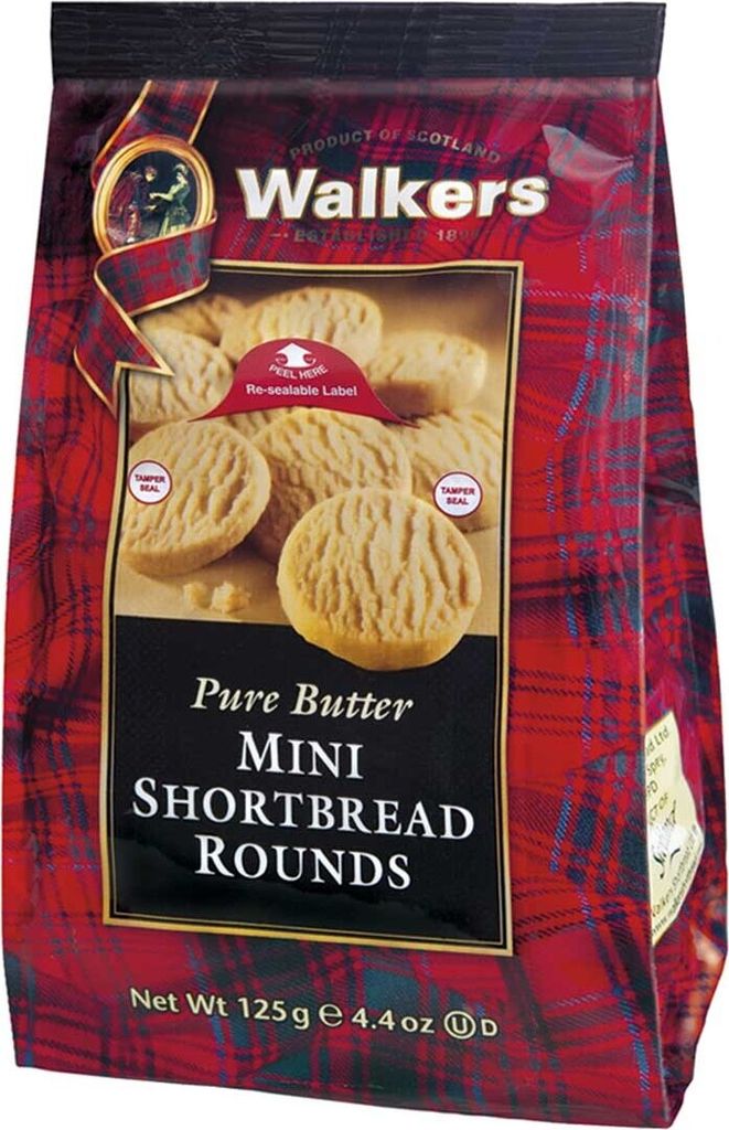 Walkers Pure Butter Mini Shortbread Rounds Mini Produktbild 