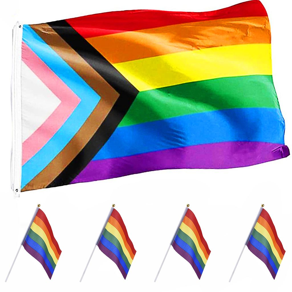 Flagge Fahne Regenbogen 90x150 cm Hissfahne mit Ösen Hißfahne Deutschland 