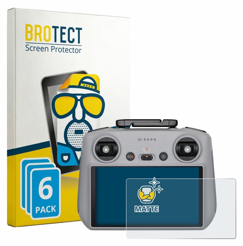 6x BROTECT Schutzfolie für DJI RC 2 2025 Displayschutz Displayschutzfolie Folie Matt Entspiegelungsfolie