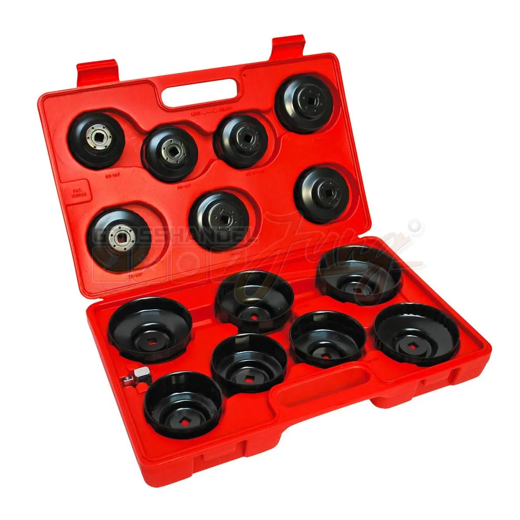 Set 15 Chiavi a Tazza Filtro Olio Professionali - Acciaio al Carbonio
