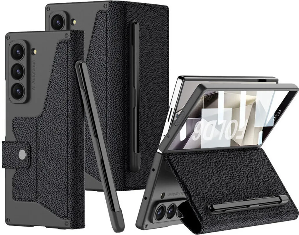 Luxury Cover Galaxy Z Fold 6 Nero Galvanizzato e Trasparente