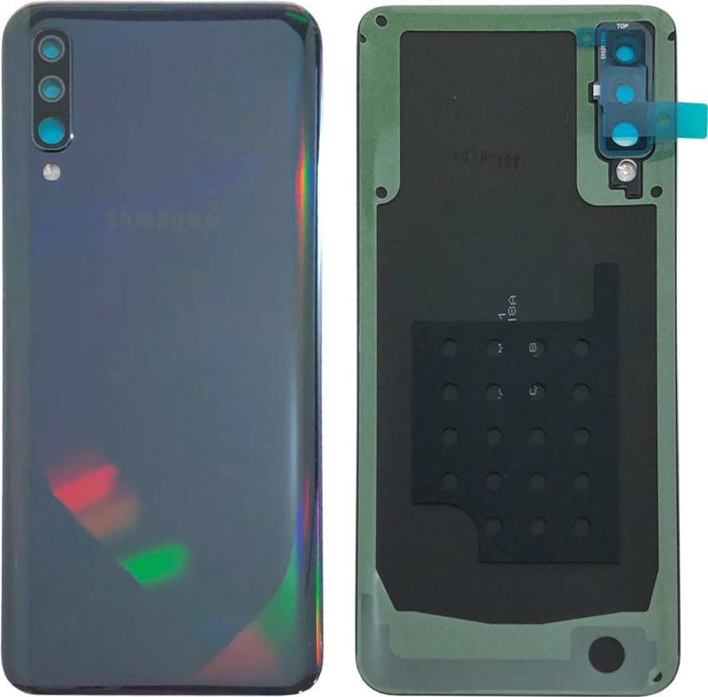 Samsung GH82-19229A Akkudeckel Deckel für Galaxy A50 A505F + Klebepad Schwarz