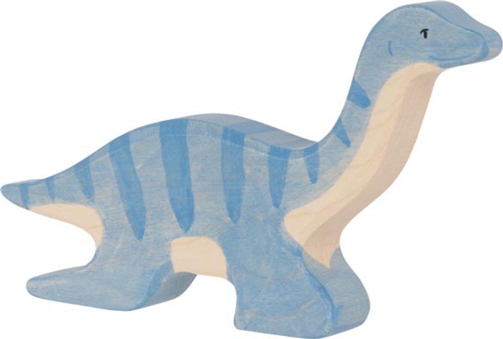 Holztiger Plesiosaurus Dinosaurier Holzfigur Produktbild 