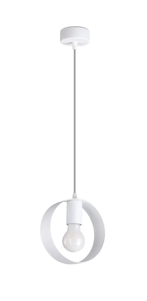 Lampada a sospensione TITRAN 1 biała 1xE27 15W acciaio 120x18x18cm Sollux Lighting