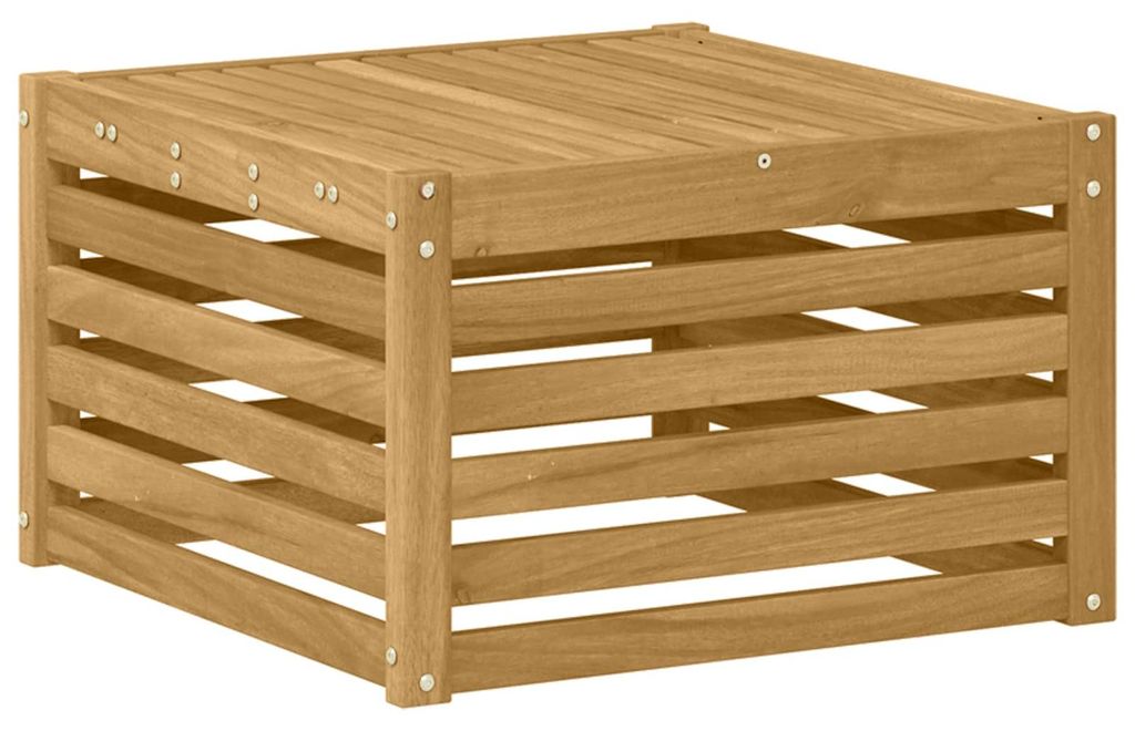 vidaXL Tisch für Outdoor Massivholz Akazie Weiß 59 x 59 x 37 cm