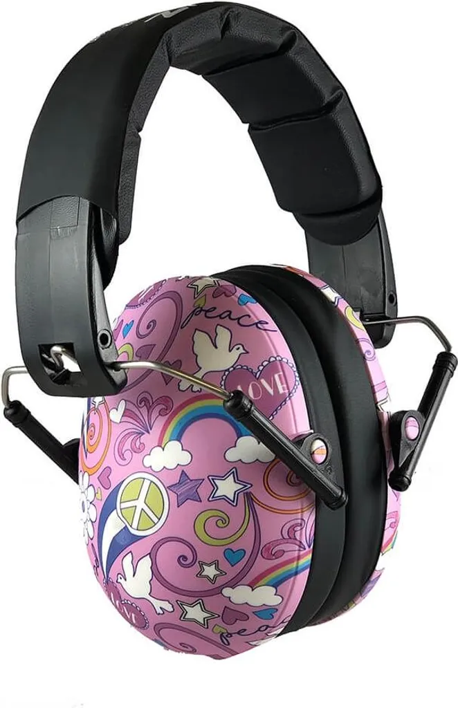 Protection Auditive Bébé Peace Pink BANZ - Casque Ultra Confort Rose