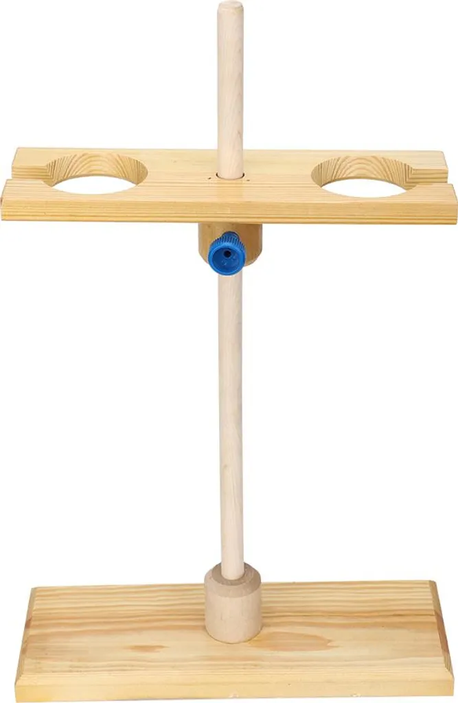 Support entonnoir 2 trous en bois réglable pour laboratoire LAB-42