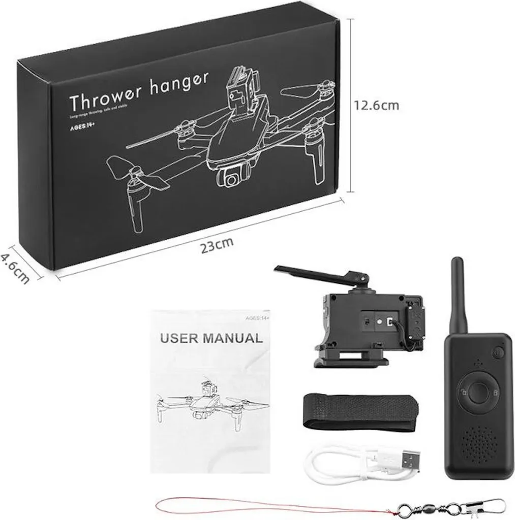 Dispositif de largage aérien noir compatible DJI Mini 4 Pro et Mavic 3