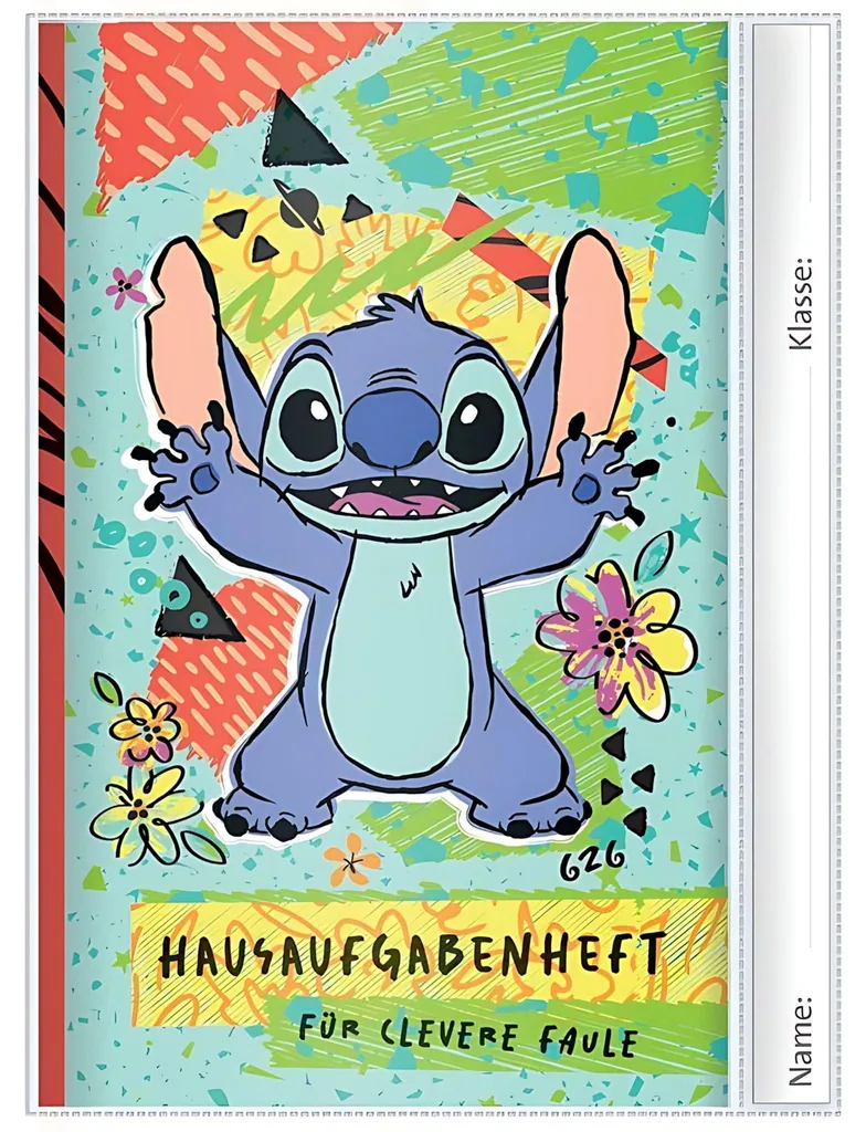 Cahier Disney Stitch ROTH - Agenda spécial paresseux intelligents A5