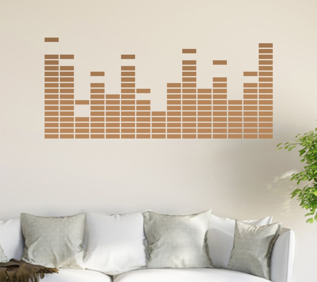 Equalizer - EQ Wandtattoo in 6 Größen - Wandaufkleber Wall Sticker - Dekoration, Küche, Wohnzimmer, Schlafzimmer, Badezimmer