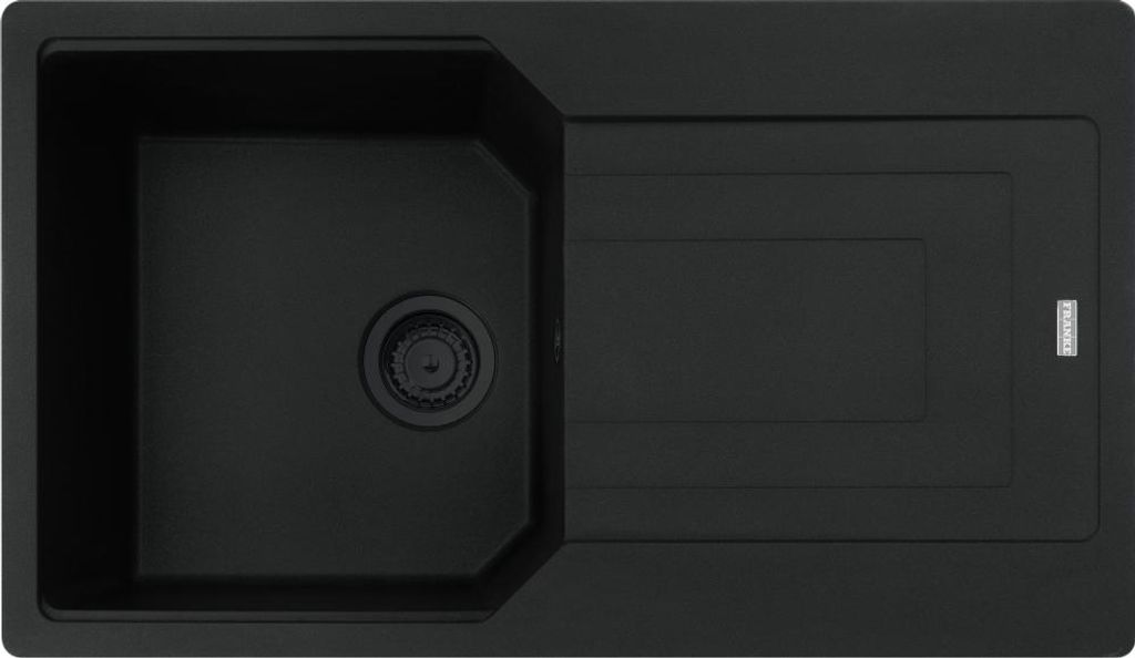 Franke Maris UBG 211-86 Einbauspüle Black Fragranit für Unterschränke ab 50 cm, Drehknopf - inkl.