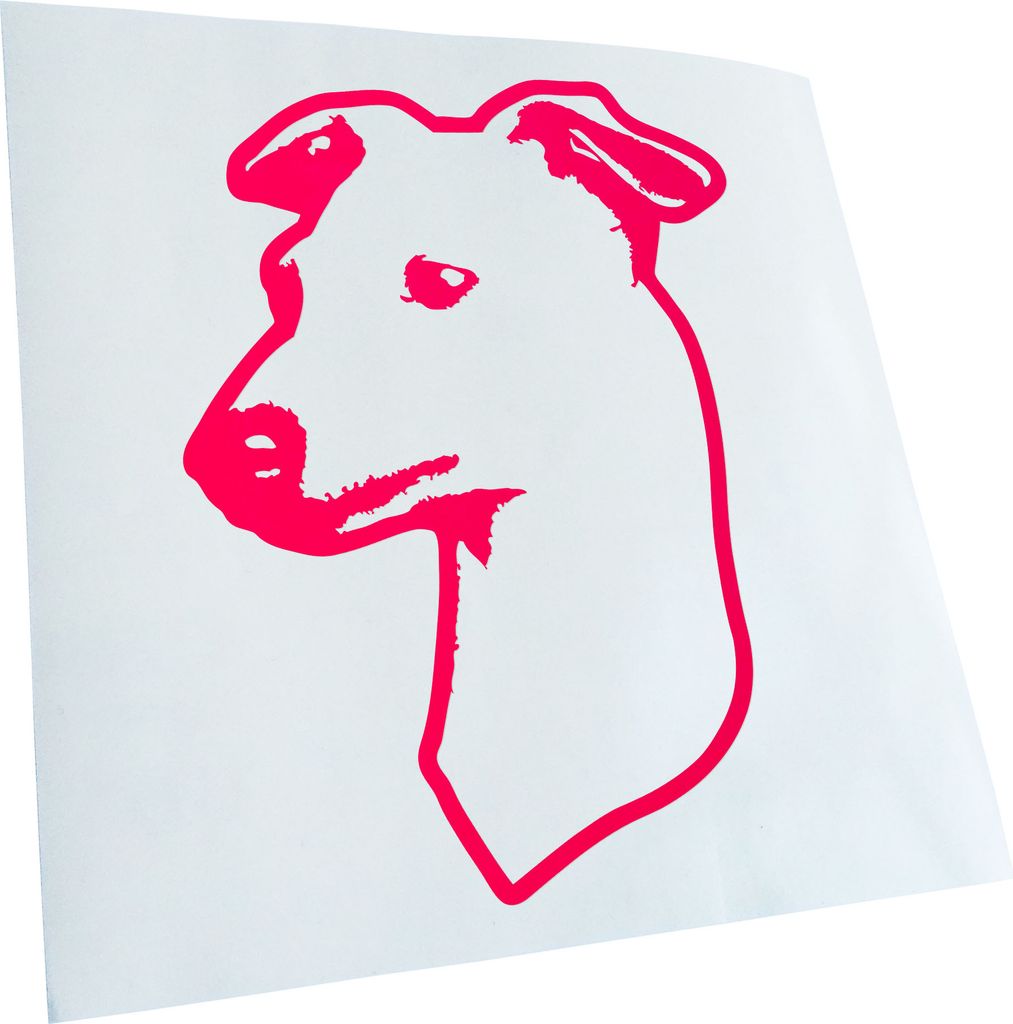Kiwistar - Autoaufkleber - italian greyhound Hund - Neonpink - 30x23cm - Aufkleber für Auto, Laptop, Fahrrad, LKW, Motorrad mehrfarbig JDM Decal R...