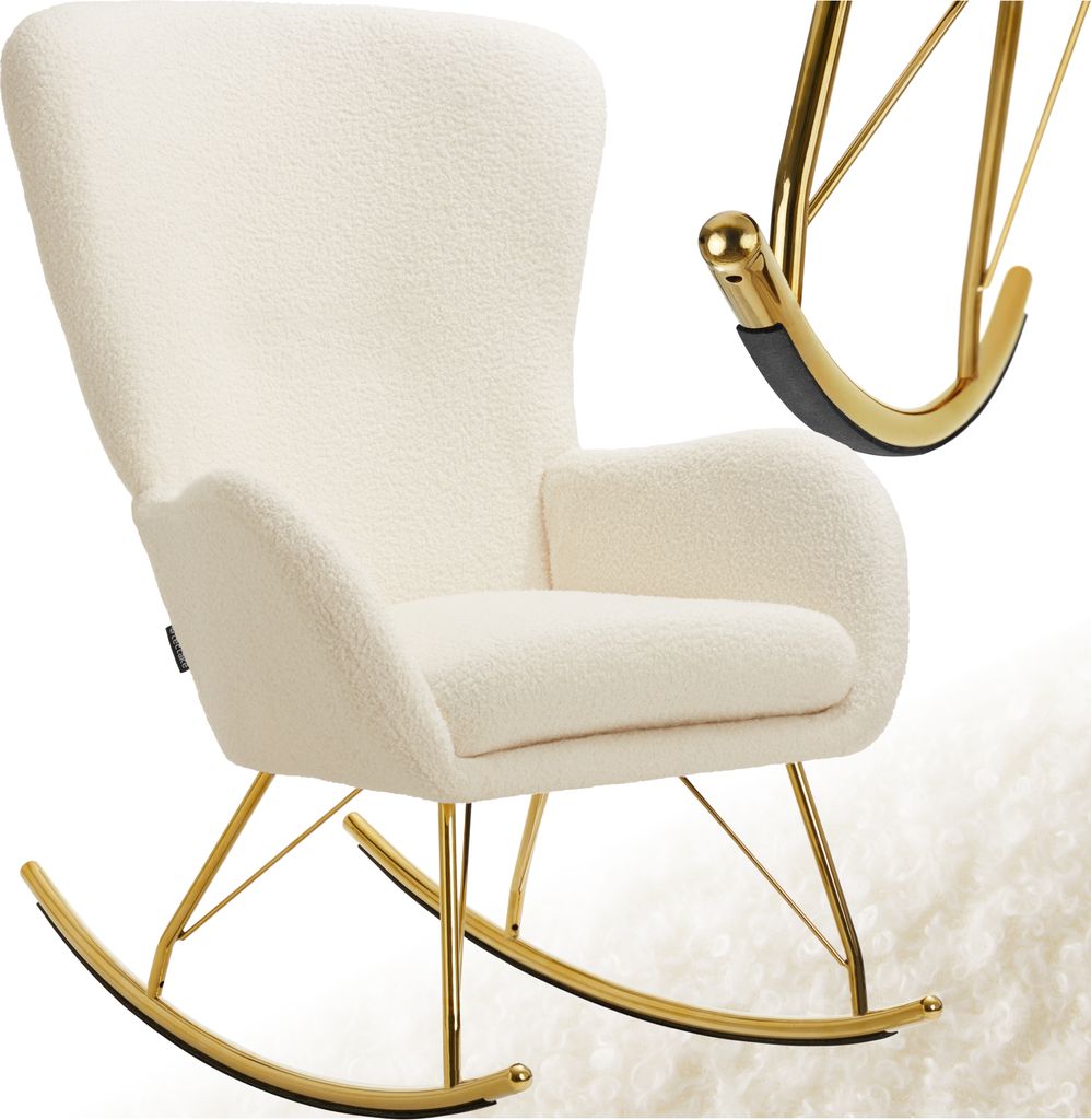 tectake® Schaukelstuhl  Swing 70 x 93 x 100 cm, Produktbild 