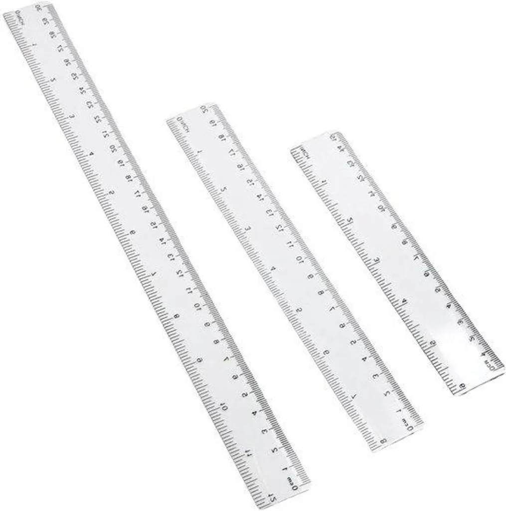 Règle plastique 30 cm transparente bi-graduée avec marquage haute lisibilité