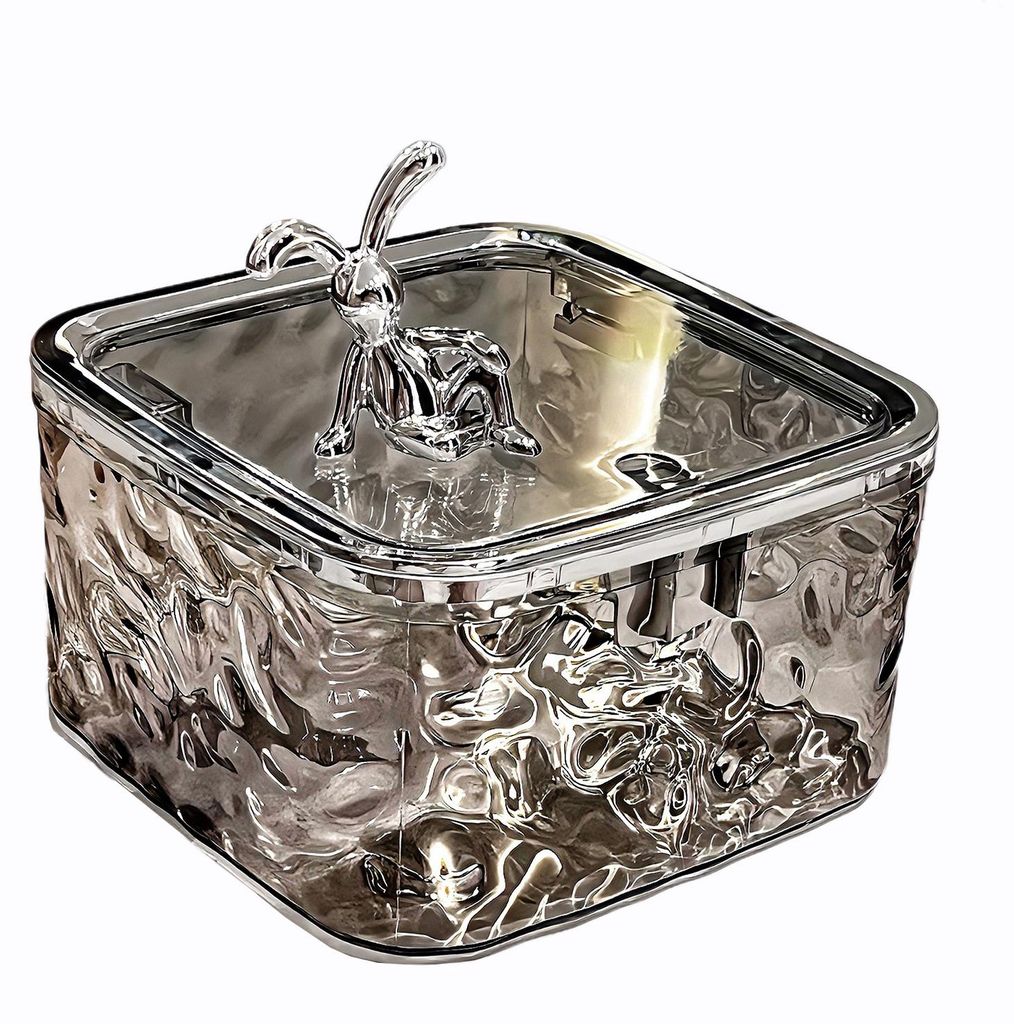 Transparente Aufbewahrungsbox für den Schreibtisch mit Druckverschluss, ideal für Schlüssel, Schmuck, Haarnadeln und Haargummis.