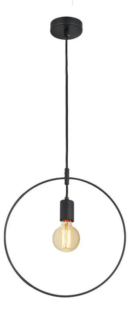 Suspension vintage ACA V35181BK éclairage anti-éblouissement noir mat