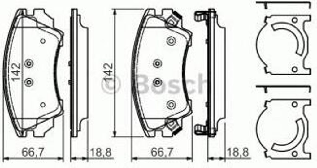Bosch Bremsbelagsatz, Scheibenbremse 0 986 494 275