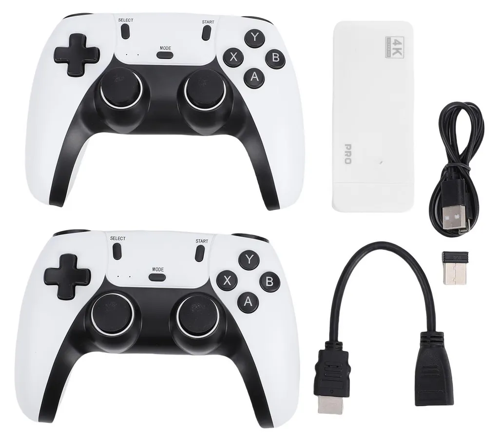 Console rétro Game Stick 4K avec double manette et 12000 jeux rétro