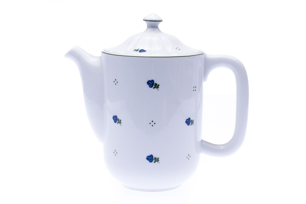 Porzellan-Teekanne, blaue Blumen, 1,15 l, G. Benedikt