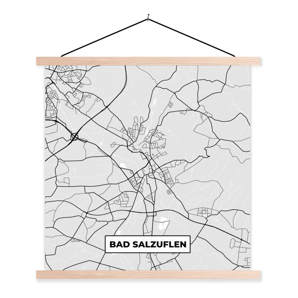 MuchoWow® Textilposter Stadtplan - Karte von Bad Salzuflen Produktbild 