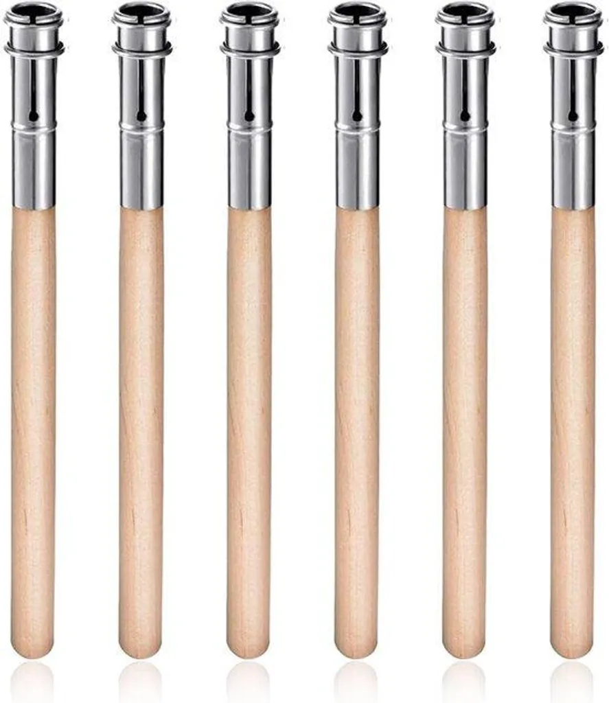 Porte-crayon en bois naturel pour craies et crayons de cire de 12,5 cm