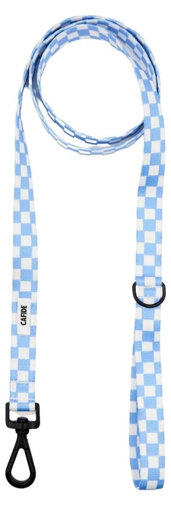 Juno Hundeleine Vichy Blau 1,2m – robuste Hundeleine, leicht & strapazierfähig, angenehmer Griff, stylisches Design, ideal für Alltag & Training