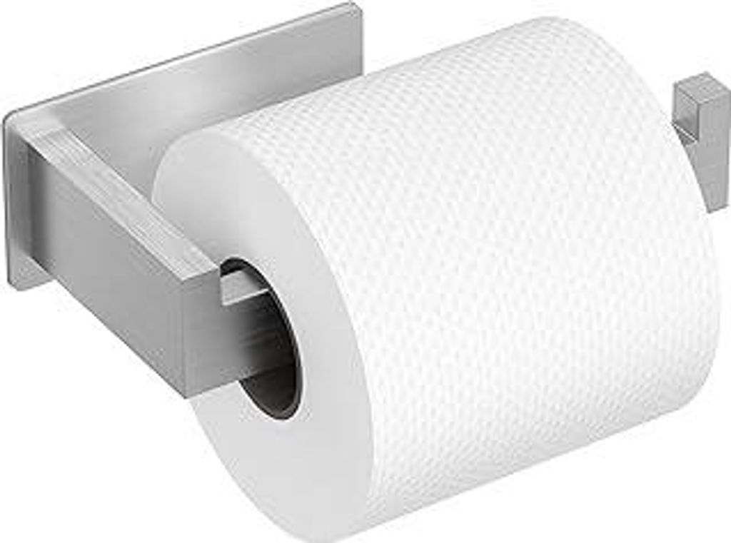 Auxmir Toilettenpapierhalter ohne Bohren, Klopapierhalter Selbstklebend, Edelstahl Klorollenhalter mit Kleber, WC Rollenhalter Papier Halterung fü...
