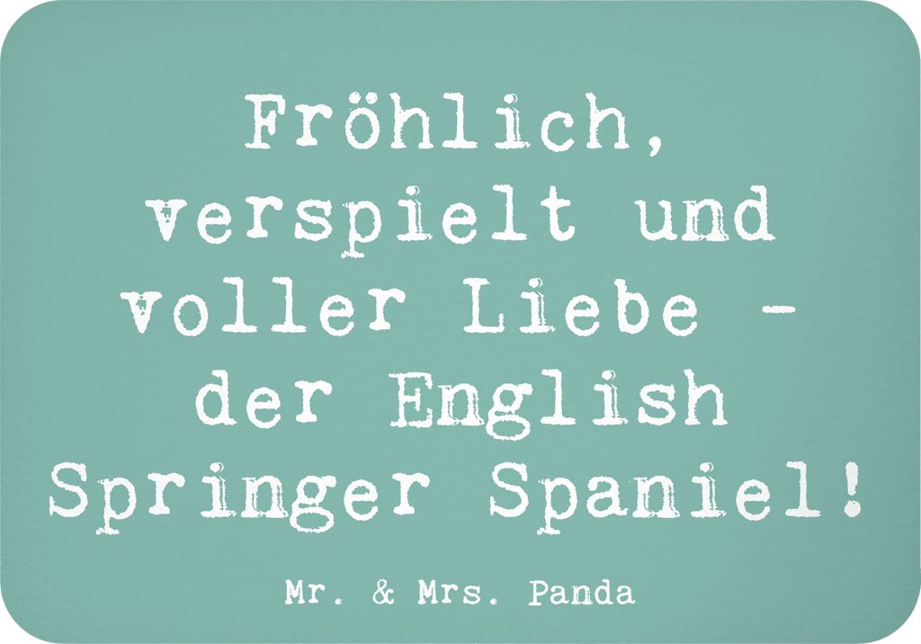 Mr. & Mrs. Panda magnet Spruch English Springer Spaniel Freude - Meeresbrise - Geschenk, sozial, Pinnwandmagnet, zettelhalter, haftmagnet, Jagdhund...