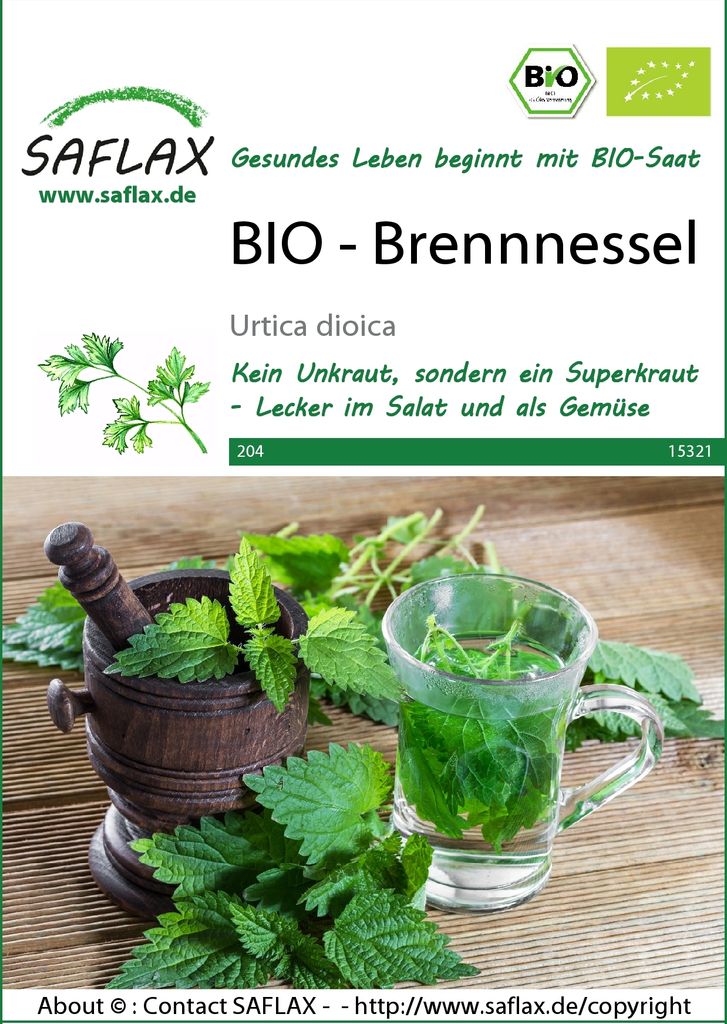SAFLAX -- Žihľava - Urtica dioica - 2000 Semená Obrázok produktu 8