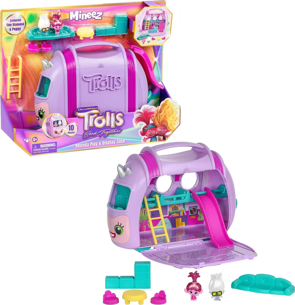 Rangement Trolls Mineez Rhonda pour Finir les Figurines Perdues : 10 Pièces